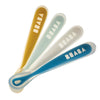 Beaba Ergonomic Silicone Spoon Set- Rainbow