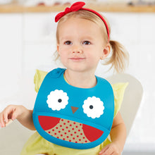 Load image into Gallery viewer, Skip Hop Zoo Otis Owl Silicone Bib (2)