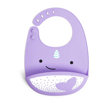 Load image into Gallery viewer, Skip Hop Zoo Nova Narwhal Silicone Bib