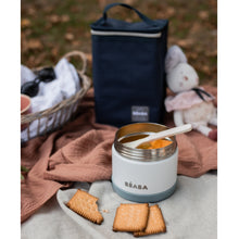 Load image into Gallery viewer, Béaba Stainless Steel Isothermal Portion 500ml - Baltic Blue / White (6)
