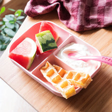 Load image into Gallery viewer, Beaba Silicone Suction Divided Plate &amp; Spoon - Pink (3)
