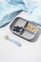 Load image into Gallery viewer, Beaba Silicone Suction Divided Plate &amp; Spoon - Grey
